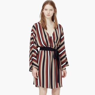 Đầm flowy striped